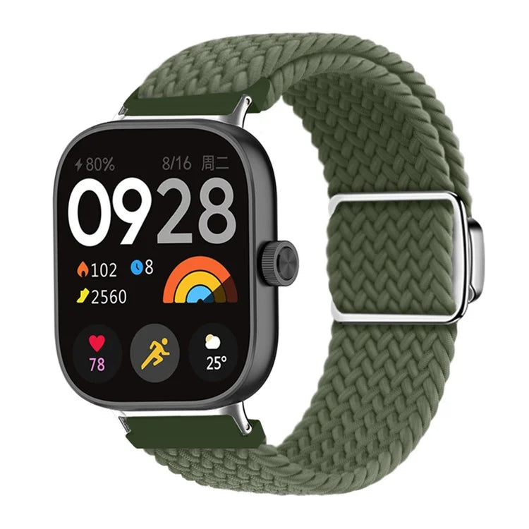 For Xiaomi Smart Band 8 Pro / Redmi Watch 4 Loop Strap Magnetic Buckle Woven Watch Band