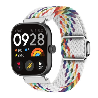 For Xiaomi Smart Band 8 Pro / Redmi Watch 4 Loop Strap Magnetic Buckle Woven Watch Band