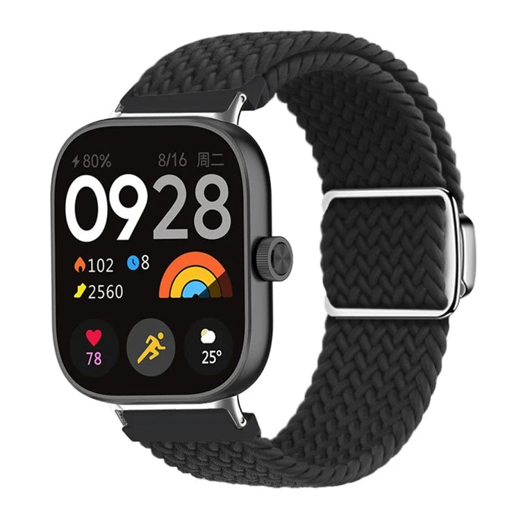 For Xiaomi Smart Band 8 Pro / Redmi Watch 4 Loop Strap Magnetic Buckle Woven Watch Band