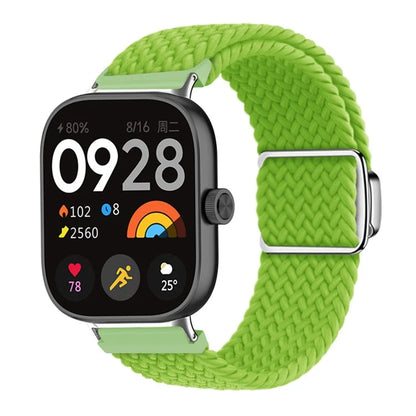 For Xiaomi Smart Band 8 Pro / Redmi Watch 4 Loop Strap Magnetic Buckle Woven Watch Band