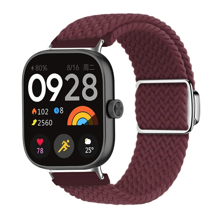 For Xiaomi Smart Band 8 Pro / Redmi Watch 4 Loop Strap Magnetic Buckle Woven Watch Band