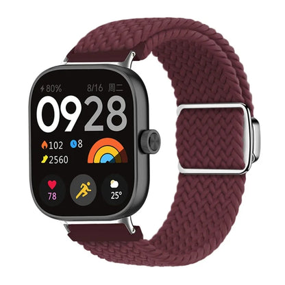 For Xiaomi Smart Band 8 Pro / Redmi Watch 4 Loop Strap Magnetic Buckle Woven Watch Band