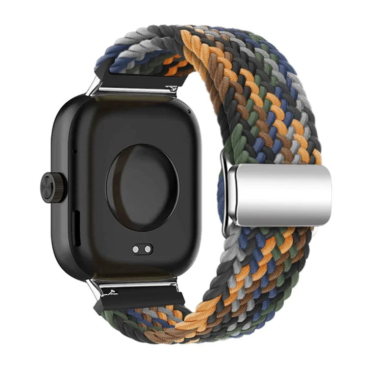 For Xiaomi Smart Band 8 Pro / Redmi Watch 4 Loop Strap Magnetic Buckle Woven Watch Band