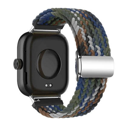 For Xiaomi Smart Band 8 Pro / Redmi Watch 4 Loop Strap Magnetic Buckle Woven Watch Band