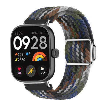 For Xiaomi Smart Band 8 Pro / Redmi Watch 4 Loop Strap Magnetic Buckle Woven Watch Band