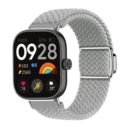For Xiaomi Smart Band 8 Pro / Redmi Watch 4 Loop Strap Magnetic Buckle Woven Watch Band