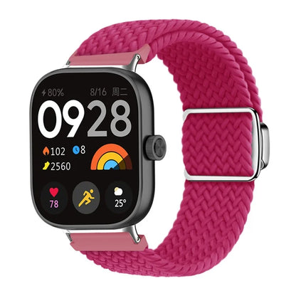 For Xiaomi Smart Band 8 Pro / Redmi Watch 4 Loop Strap Magnetic Buckle Woven Watch Band