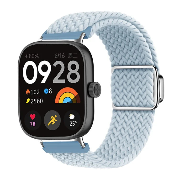 For Xiaomi Smart Band 8 Pro / Redmi Watch 4 Loop Strap Magnetic Buckle Woven Watch Band