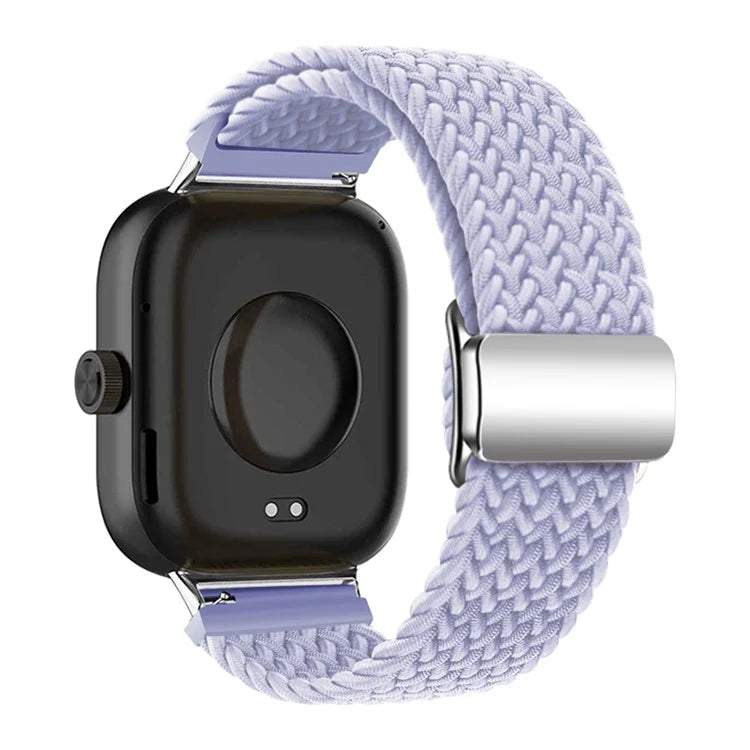 For Xiaomi Smart Band 8 Pro / Redmi Watch 4 Loop Strap Magnetic Buckle Woven Watch Band