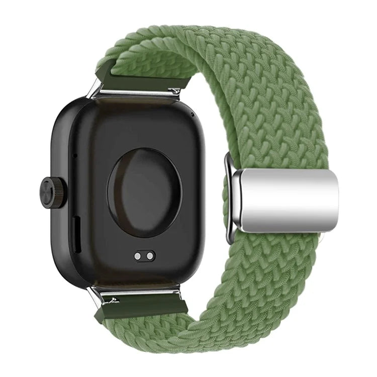 For Xiaomi Smart Band 8 Pro / Redmi Watch 4 Loop Strap Magnetic Buckle Woven Watch Band