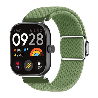 For Xiaomi Smart Band 8 Pro / Redmi Watch 4 Loop Strap Magnetic Buckle Woven Watch Band