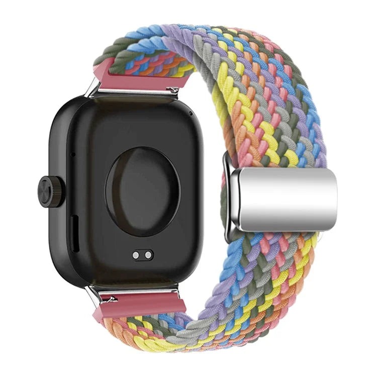 For Xiaomi Smart Band 8 Pro / Redmi Watch 4 Loop Strap Magnetic Buckle Woven Watch Band
