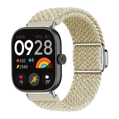 For Xiaomi Smart Band 8 Pro / Redmi Watch 4 Loop Strap Magnetic Buckle Woven Watch Band