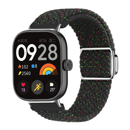 For Xiaomi Smart Band 8 Pro / Redmi Watch 4 Loop Strap Magnetic Buckle Woven Watch Band