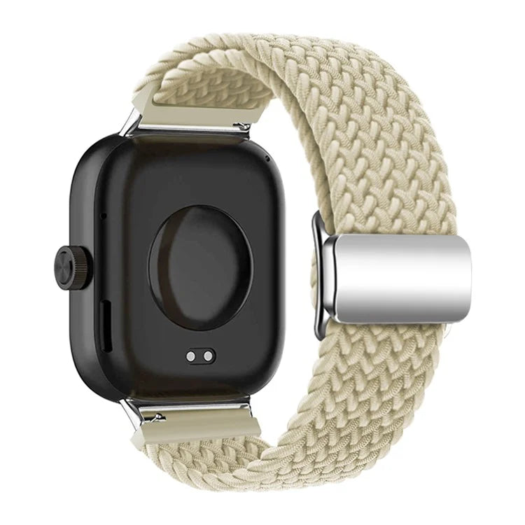 For Xiaomi Smart Band 8 Pro / Redmi Watch 4 Loop Strap Magnetic Buckle Woven Watch Band