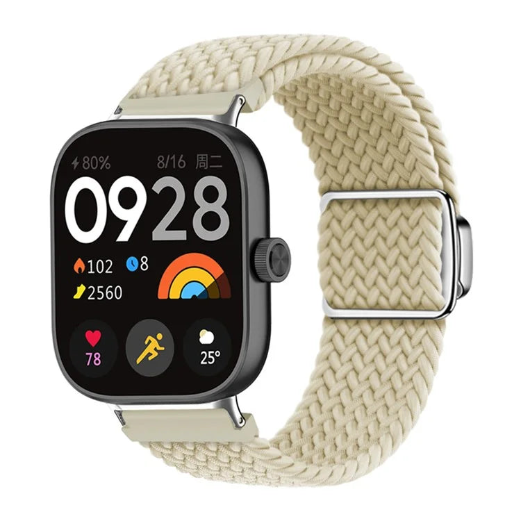 For Xiaomi Smart Band 8 Pro / Redmi Watch 4 Loop Strap Magnetic Buckle Woven Watch Band
