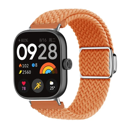 For Xiaomi Smart Band 8 Pro / Redmi Watch 4 Loop Strap Magnetic Buckle Woven Watch Band