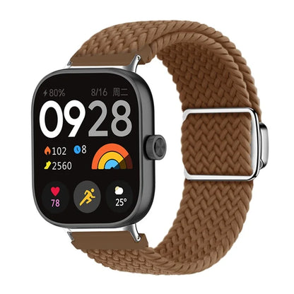 For Xiaomi Smart Band 8 Pro / Redmi Watch 4 Strap Magnetic Buckle Woven Loop Watch Band