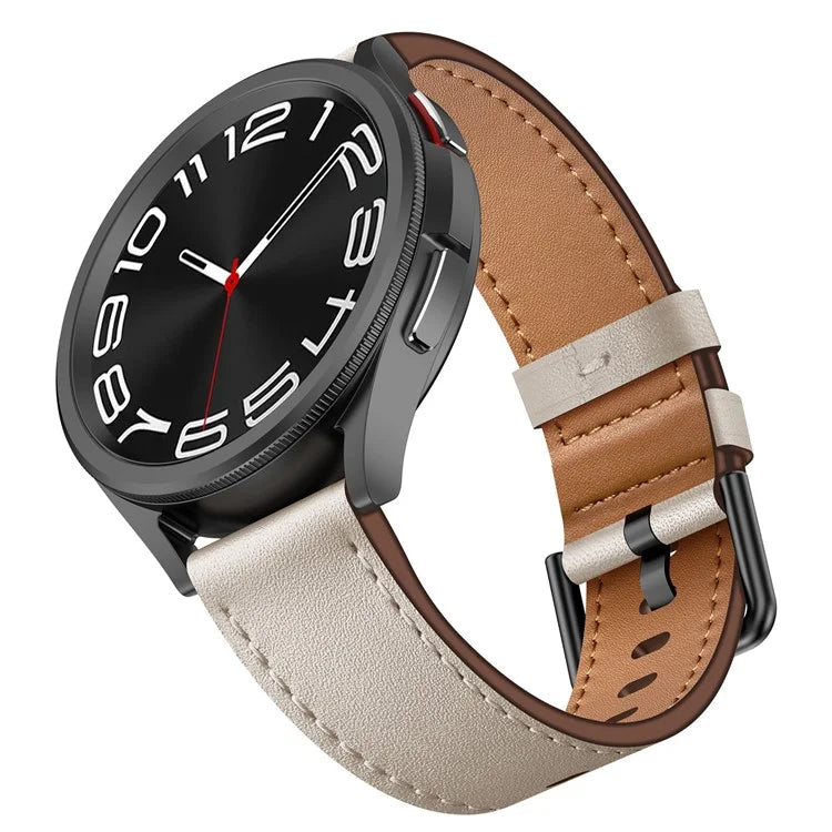 For Huawei Watch GT 3 42mm / GT 3 Pro 43mm Top Layer Cowhide Adjustable Wrist Band 20mm Watch Strap