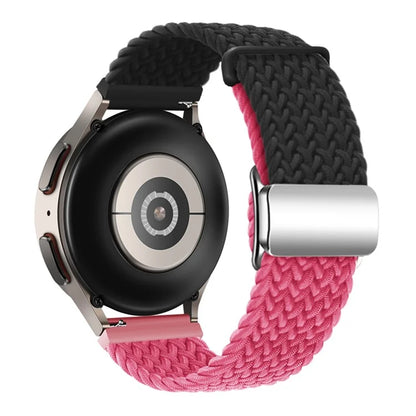 For Huawei Watch GT 3 42mm / GT 3 Pro 43mm Universal 20mm Woven Strap Magnetic Silver Buckle Watch Band