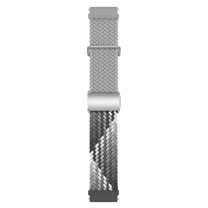 For Huawei Watch GT 3 42mm / GT 3 Pro 43mm Universal 20mm Woven Strap Magnetic Silver Buckle Watch Band
