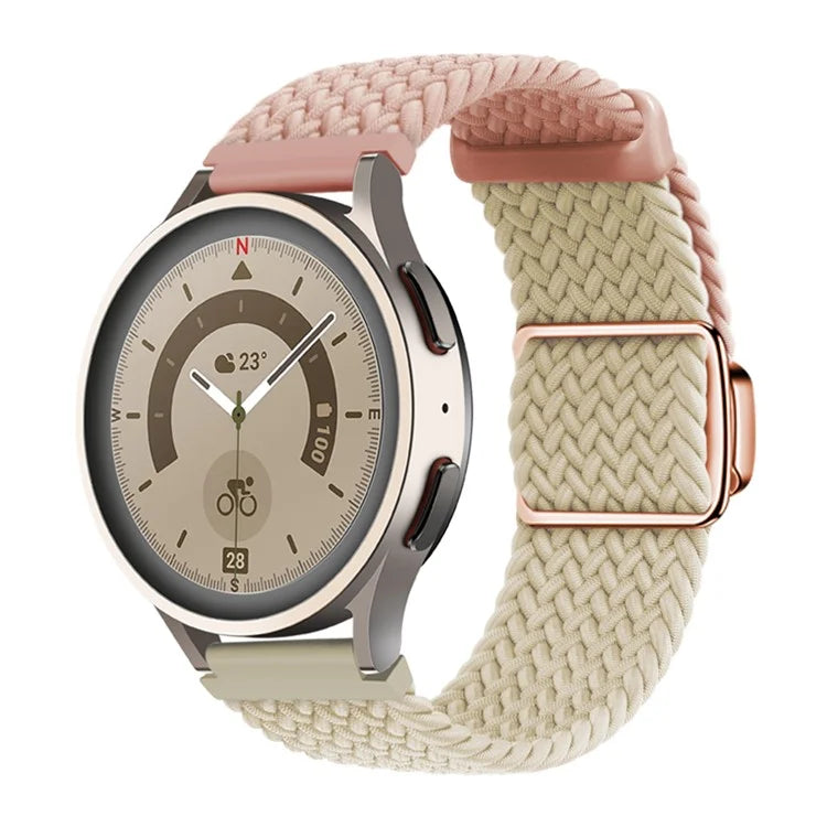 For Huawei Watch GT 3 42mm / GT 3 Pro 43mm Universal 20mm Watch Strap Magnetic Buckle Woven Wrist Band