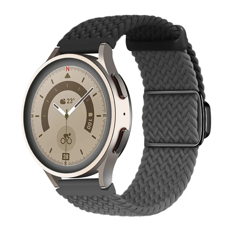 For Huawei Watch GT 3 42mm / GT 3 Pro 43mm Universal 20mm Watch Strap Magnetic Buckle Woven Wrist Band