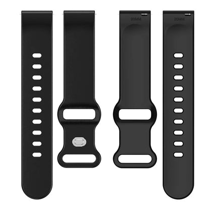 For Huawei Watch GT 3 42mm / GT 3 Pro 43mm Universal 20mm Silicone Watch Strap Butterfly Shape Buckle Band