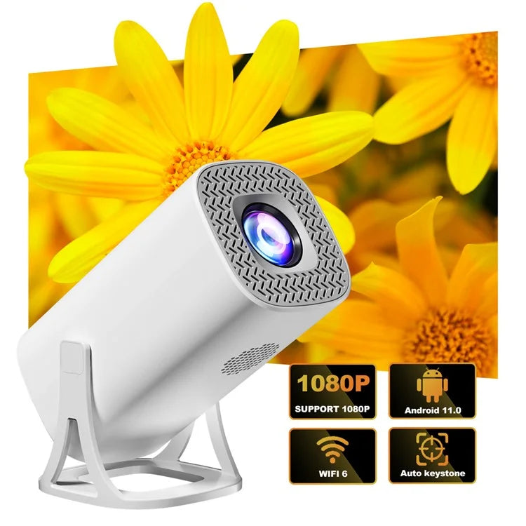 S40 1024*600P Android 11 WiFi6 Bluetooth Smart Projector Home Theater Projector Support 4K Video