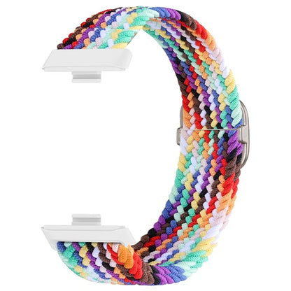 For Huawei Watch Fit 3 Adjustable Nylon Braided Watch Band Woven Style Wrist Strap