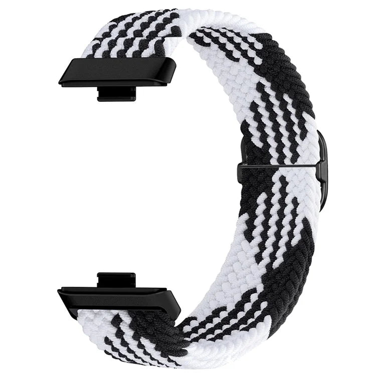 For Huawei Watch Fit 3 Adjustable Nylon Braided Watch Band Woven Style Wrist Strap