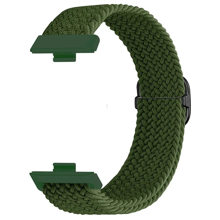 For Huawei Watch Fit 3 Adjustable Nylon Braided Watch Band Woven Style Wrist Strap