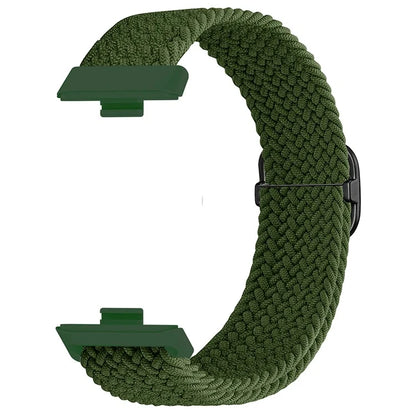For Huawei Watch Fit 3 Adjustable Nylon Braided Watch Band Woven Style Wrist Strap