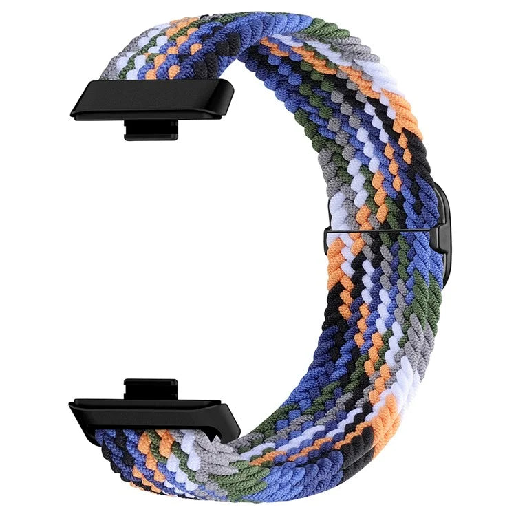 For Huawei Watch Fit 3 Adjustable Nylon Braided Watch Band Woven Style Wrist Strap