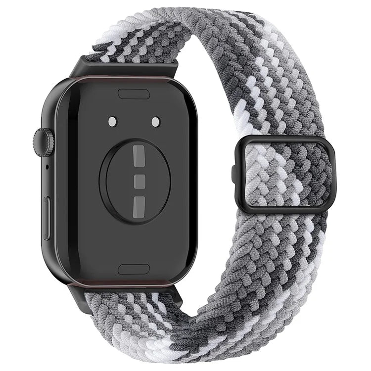 For Huawei Watch Fit 3 Adjustable Nylon Braided Watch Band Woven Style Wrist Strap