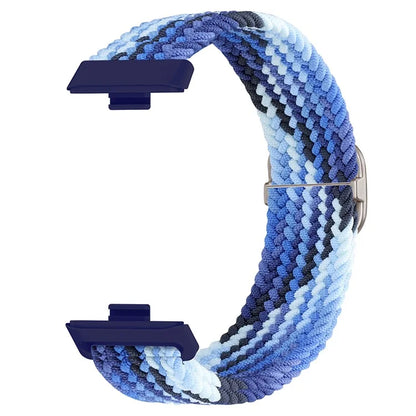 For Huawei Watch Fit 3 Adjustable Nylon Braided Watch Band Woven Style Wrist Strap
