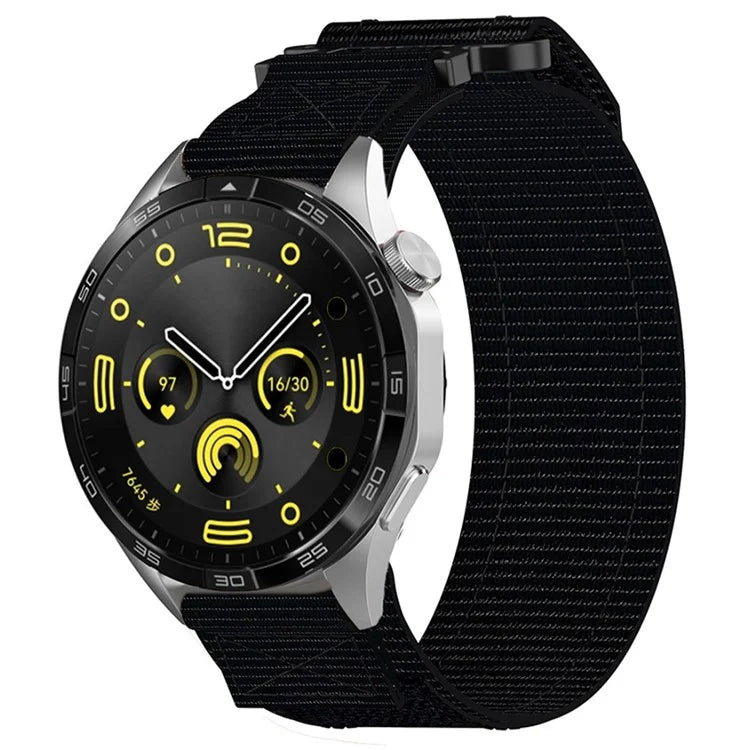 For Samsung Galaxy Watch FE 40mm / Watch6 / Huawei Watch GT 4 Universal 22mm Magic Tape Nylon Watch Strap