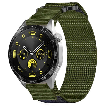For Samsung Galaxy Watch FE 40mm / Watch6 / Huawei Watch GT 4 Universal 22mm Magic Tape Nylon Watch Strap
