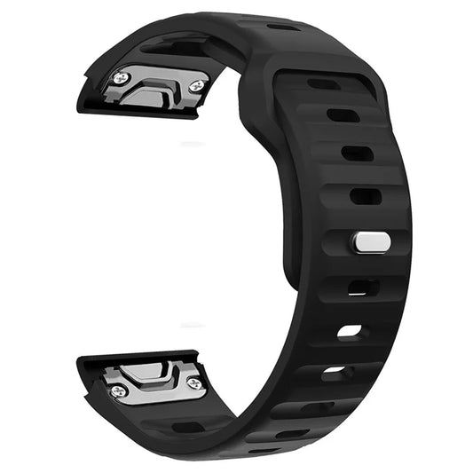For Garmin Fenix 7X Soft Silicone Watch Strap Adjustable Wrist Band Replacement