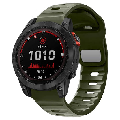 For Garmin Fenix 7X Soft Silicone Watch Strap Adjustable Wrist Band Replacement