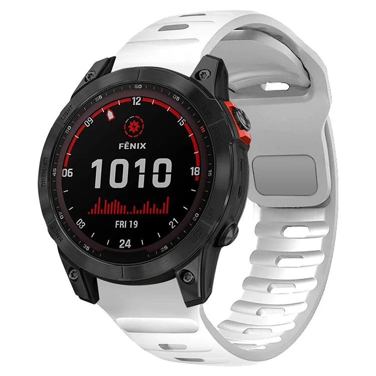 For Garmin Fenix 7X Soft Silicone Watch Strap Adjustable Wrist Band Replacement