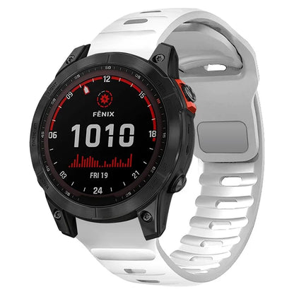 For Garmin Fenix 7X Soft Silicone Watch Strap Adjustable Wrist Band Replacement