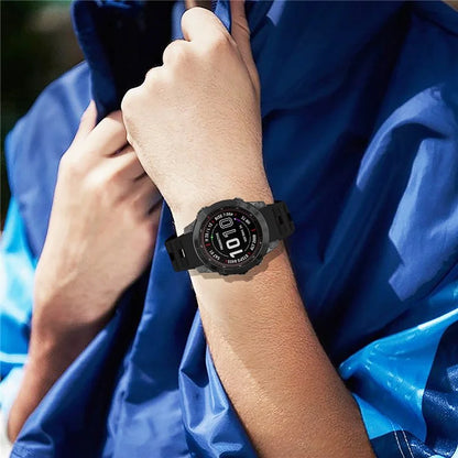 For Garmin Fenix 7X Soft Silicone Watch Strap Adjustable Wrist Band Replacement