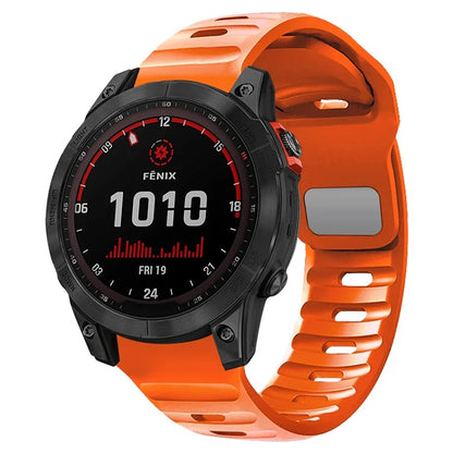 For Garmin Fenix 7X Soft Silicone Watch Strap Adjustable Wrist Band Replacement