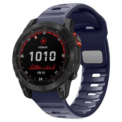 For Garmin Fenix 7X Soft Silicone Watch Strap Adjustable Wrist Band Replacement