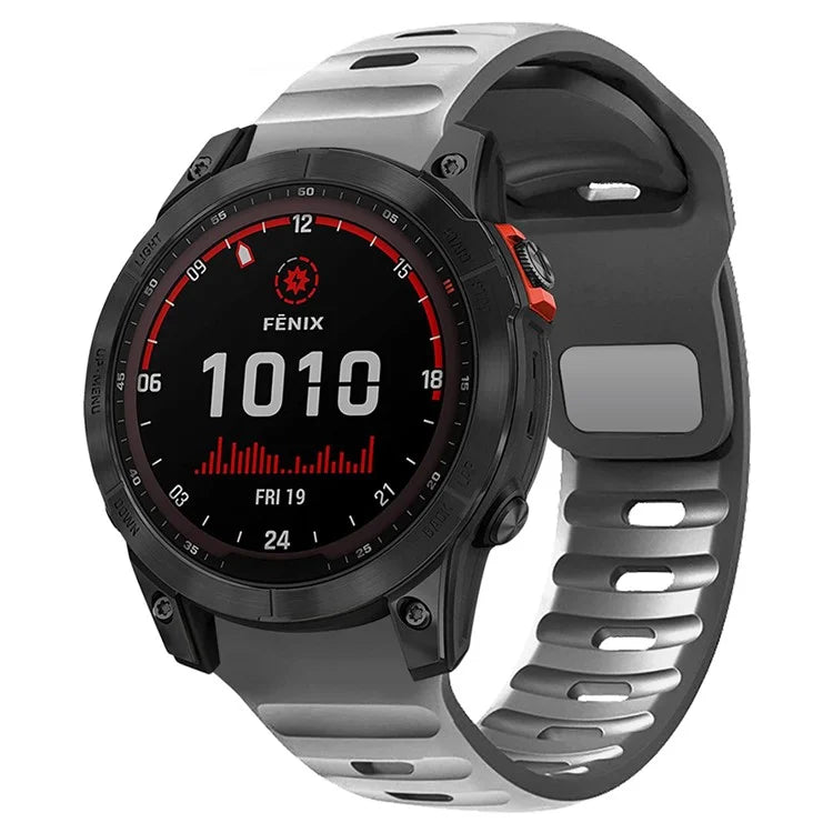 For Garmin Fenix 7X Soft Silicone Watch Strap Adjustable Wrist Band Replacement