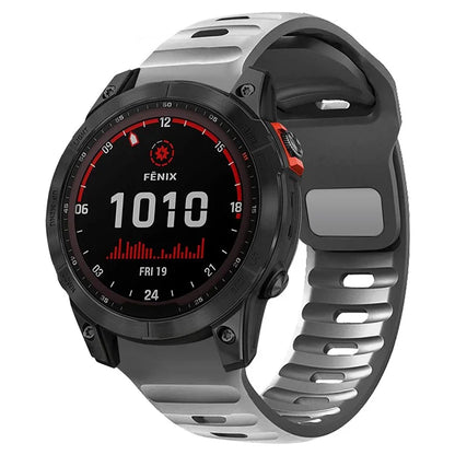 For Garmin Fenix 7X Soft Silicone Watch Strap Adjustable Wrist Band Replacement
