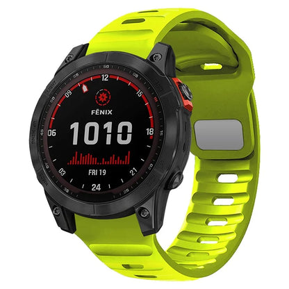 For Garmin Fenix 7X Soft Silicone Watch Strap Adjustable Wrist Band Replacement