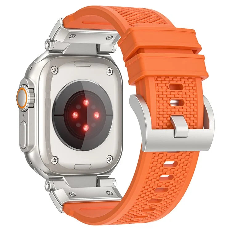 For Apple Watch Ultra 2 Ultra 49mm / 9 8 7 45mm / 6 5 4 SE SE (2023) SE (2022) SE 44mm / 3 2 1 42mm Rubber Band Strap