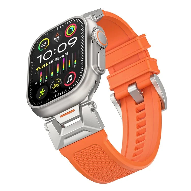 For Apple Watch Ultra 2 Ultra 49mm / 9 8 7 45mm / 6 5 4 SE SE (2023) SE (2022) SE 44mm / 3 2 1 42mm Rubber Band Strap